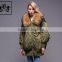 Make-To-Order Soft Raccoon Fur Collar Down For Winter Women Womens Bomber Jacket