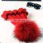 Matching color raccoon fur pompom/pompon hats wholesale winter hats
