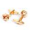 Fashion Jewelry 18k Gold Plated Cufflinks High End Metal Knot Cufflinks