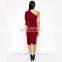 2015 New design evening dress women one shoulder pencil dress in red