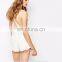 Striped Linen White Sexy Womens Playsuit