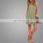 Simple Design Loose Fit Summer Vest Army Green Sexy Sundress For Woman