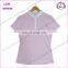 Heather polo shirt high quality polo t-shirt women pink polo shirt with contrast collar