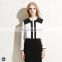 T-WSS006 2016 Latest Design Pearl Chiffon Splicing Office Slim Fit Women Shirt
