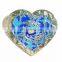 SILVER& BLUE HEART SHAPED LAPEL PIN