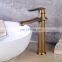 Quality certification sanitary antique brass bathroom water basin faucet
