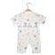 Short Sleeve Muslin Cotton Unisex Baby Romper Clothes for Newborn Infant With Button Summer