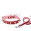 Single Row Anti-bite Rivet Pet Leather Collar Leash Training Dog Pulling Rope Pet Neck Chain Pet Supplies