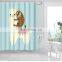 i@home 3D digital printing llama polyester shower curtain bathroom
