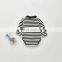ins Korean version of the 2020 autumn boy baby romper handsome striped pocket one-year-old romper