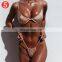 Summer women's solid color bikini set push-ups steel plate bra swimsuit swimwear triangle bath suit swimwear biquini