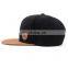 Classic two tone fitted cotton 5 panel snapback hat