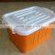 40L plastic storage box with wheels, lid and handle, storage bin