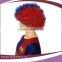 promotional two bright color world cup football sport afro wig