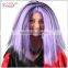 new design cheap black highlights purple wig