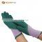 Safety glove for work gloves construction T/C seamless knitted liner with crinkle latex coated on palm and finger gloves