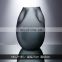 Modern New Nordic Unique Shape Handmade Clear Gray Glass Flower Vases Wholesale