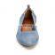 Suede flat design ladies high fashion pointed toe back elastic sandals shoes women dress suede shoes(sandalias mujer)
