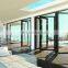 Soundproof accordion folding door aluminum alloy double glass folding door