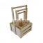 Custom Antique Rustic Portable Wooden Fruit Storage Basket