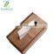 Walnut rectangle tissue dispenser container gift box for restroom