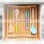 Cutlery Organizer in Drawer Adjustable Cutlery Adjustable Cutlery  Tray Bamboo Expandable