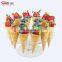 flower shape 6holder for acrylic icecream corn holder display
