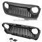 Wrangler JL Front Grille Compatible for Jeep Wrangler JL 2018-2021 Gladiator JT Accessories Matte Black Bumper Mesh Grill