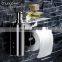 latest bathroom accessories Wall Mount Stainless Steel hand sanitizer toilet holder shelf metal luxury Soap Dispenser bracket