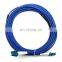 Indoor 3m LC-LC OS2 sm duplex armored blue color fiber patch cord