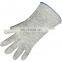 Yellow 500 degree heat resistant Aramid Fiber glove two finger