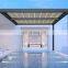 Wall Mounted Pergola Roof Aluminium Garden Gazebo with Motor Roller Side Screen waterproof aluminum pergola