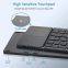 Three fold wireless foldable keyboard computer foldable recheagable keyboard foldable ios keyboard with trackpad