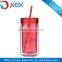 16oz double wall plastic mason jar