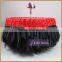 TC121B Black and Red Round Table Coth With Table Cap Organza Ruffle Table Cover for Wedding