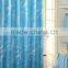 100% polyester pink flower printed waterproof shower curtain