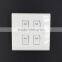 U series fluorescent series push button four gang wall switch
