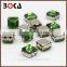 // Wholesales square shape green crystal for // lady Dress square shaped rhinestone flat back //
