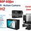 2.0 Inch waterproof action camera H2 4K 15FPS/ 2.7K 24FPS/1080P 60fps