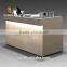 Two Side MDF Wooden Mall Display Rack Retail Shop Display With Metal Leg and Frame(SZ-WDR008)