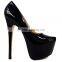 16cm sexy black color 2015 new collecion Women' shoe lady fashion high heel shoe