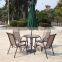 White Outdoor Garden Balcony Aluminum Sling Fabric Patio Furniture Table Chair Set