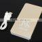 Phone Shaped Slim Metal Golden Power Bank 4000mAh
