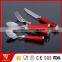 Stainless Steel Dinnerware Set with Reusable Red Plastic Handle