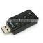 7.1 Channel Microphone (Mic) In and 3.5mm Speaker Out USB Sound Card
