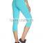 Polyester/spandex dry fit logo printed capri pants for women