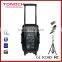 15" bettery speaker with MP3/USB/SD/BLUETOOTH/REMOTE CONTROL/TROLLEY/WHEELS