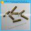 Round shoelace metal tips/shoelace aglets with screw on it and plated metal aglets with gun colour sale with factory price