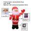 DJ-118 Waving with music inflatable outdoor christmas decoration santa claus