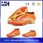 Orange Football Boots Cleats Breathable Outdoor TPU Sole Soccer Shoes Men's